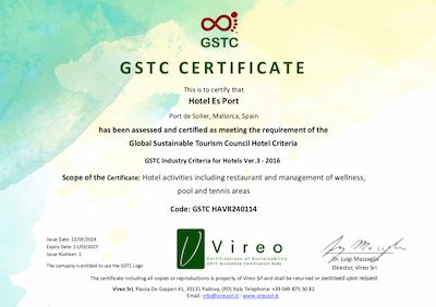 GSTC Certificate Hotel Es Port